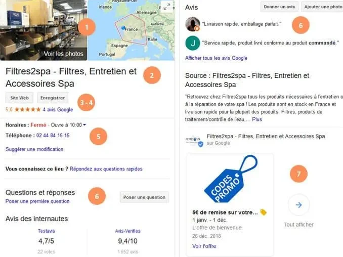 fiche google business profile exemple optimisation seo local entreprise