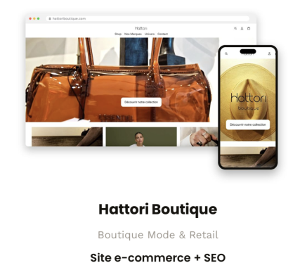 Création de site Web Hattori Boutique