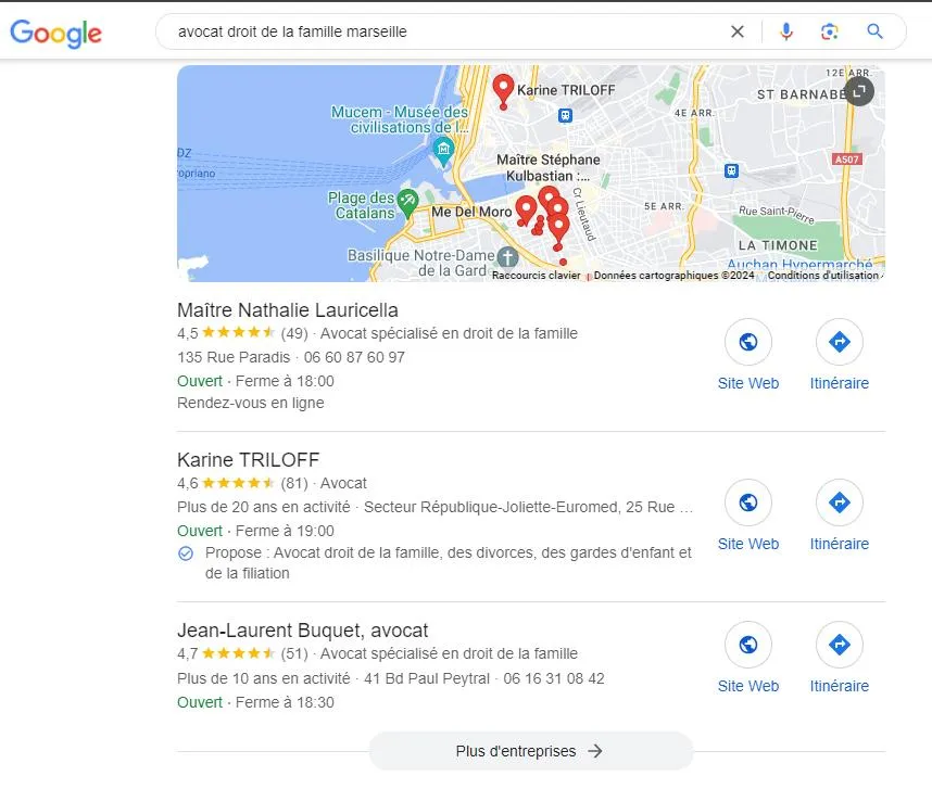 recherche google avocat marseille google maps resultat referencement local