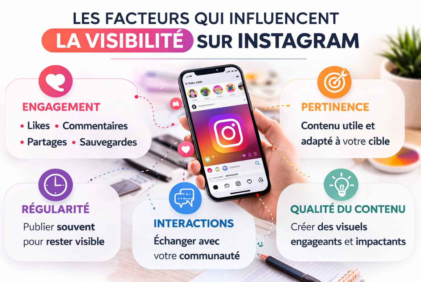 facteurs qui influencent la visibilité sur instagram : engagement, pertinence du contenu, régularité et interactions