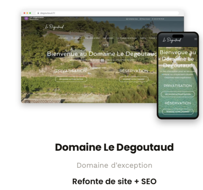 SEO et Webdesign Domaine Degoutaud